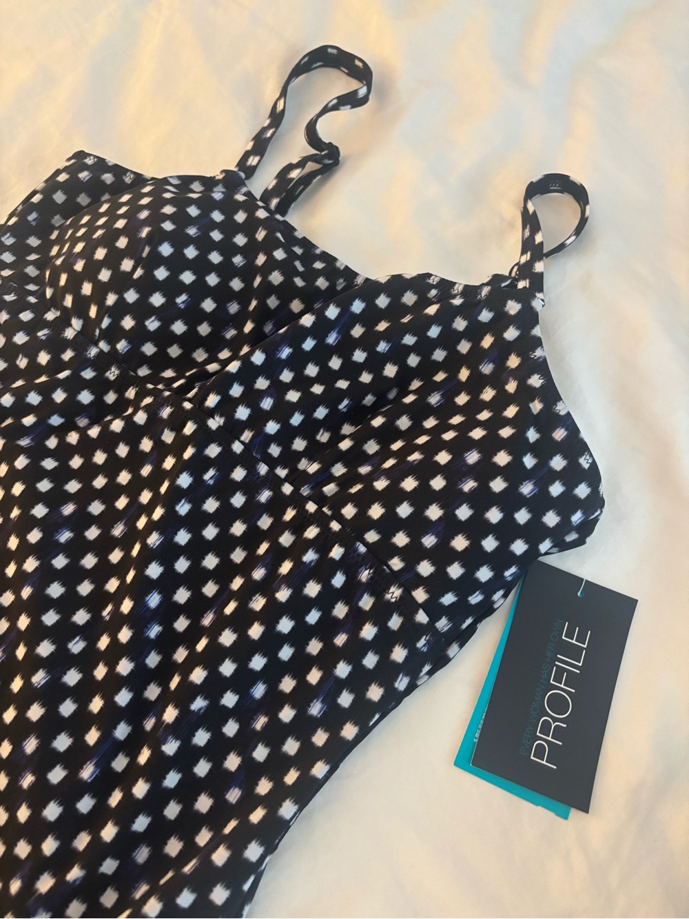 Profile By Gottex Black and White Polka Dot One-Piece Swimsuit